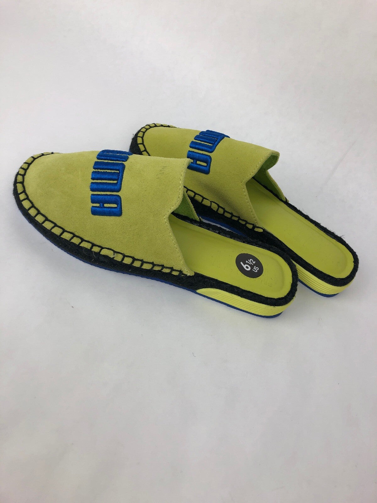 Fenty Puma by Rihanna Espandrille Sulphur Spring Blue Black Slip On Slides 6.5