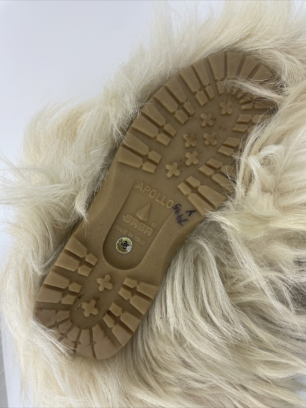 Oscar Sport Apres Ski Boot Sz 36 US 6 Off White Fur Made in Italy - VGC