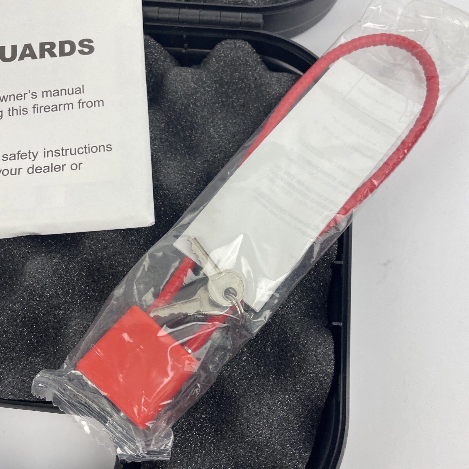 Glock Factory OEM Clam Shell Hard Pistol Case W/ Lock, Cleaning Brush, Manual