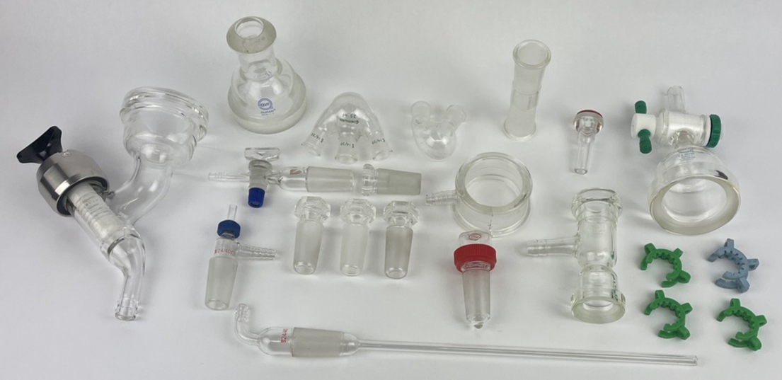 Schott Duran Glass Lab QVF Duran BORO3.3 Glass Funnel Beaker Stop Assorted LOT