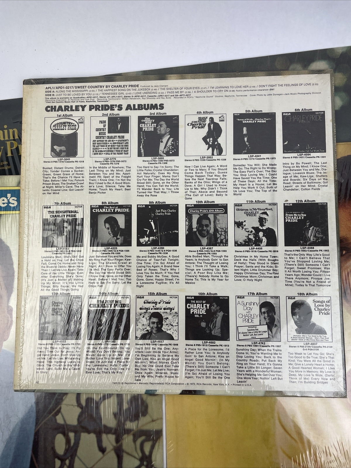 Charlie Pride LOT of 5 RCA LP Vinyl Albums 1970 / 1971 / 1972 / 1973 / 1974