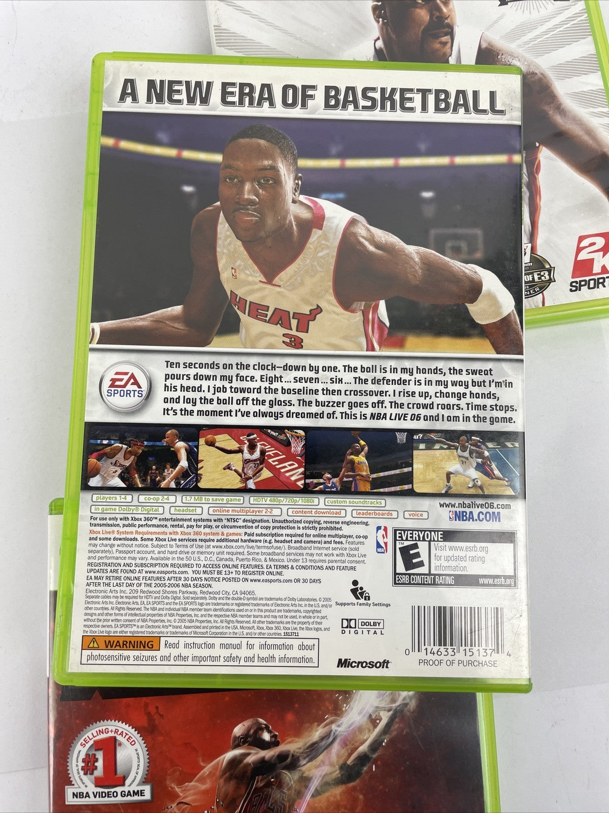 Lot of 3 x XBOX 360 Live : 2K Sports NBA 2K7 , NBA 2K12 , MBA Live 2006