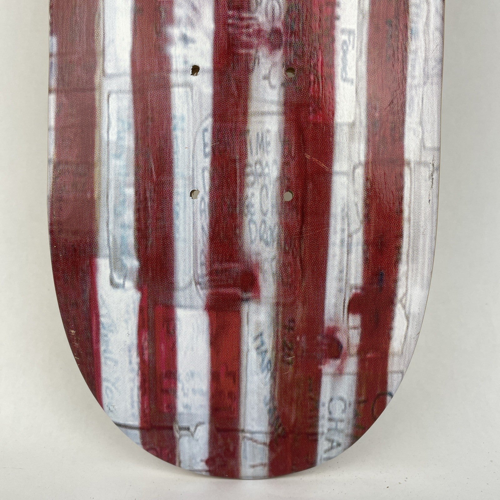 Dystopian American Flag Punk Rock Hunger & Peace Art Mini Skateboard Deck 7"