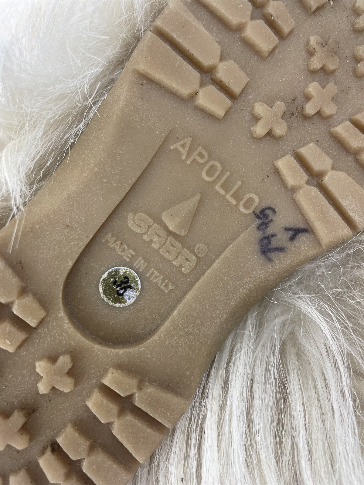 Oscar Sport Apres Ski Boot Sz 36 US 6 Off White Fur Made in Italy - VGC