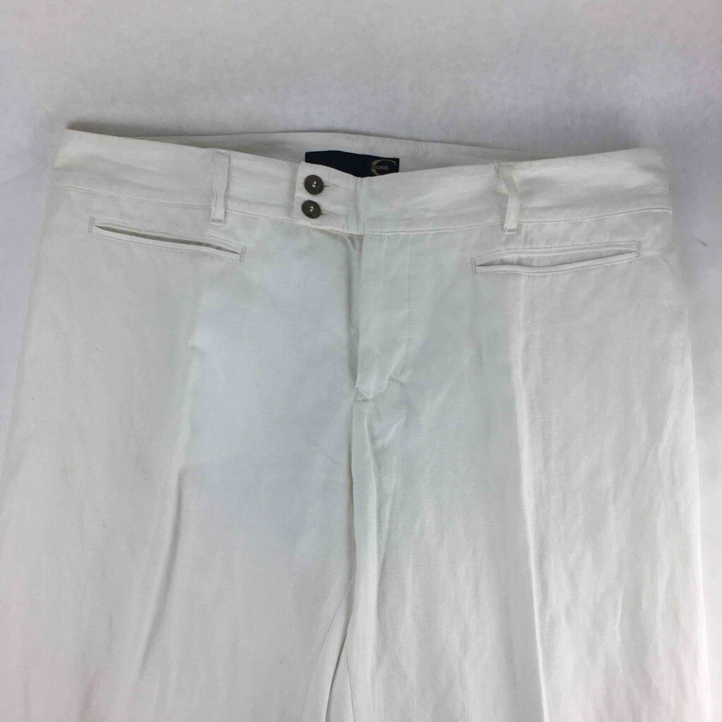 Just Cavalli Mens Dress Pants White Lined Flat Front Zipper Fly Welt Pockets 54
