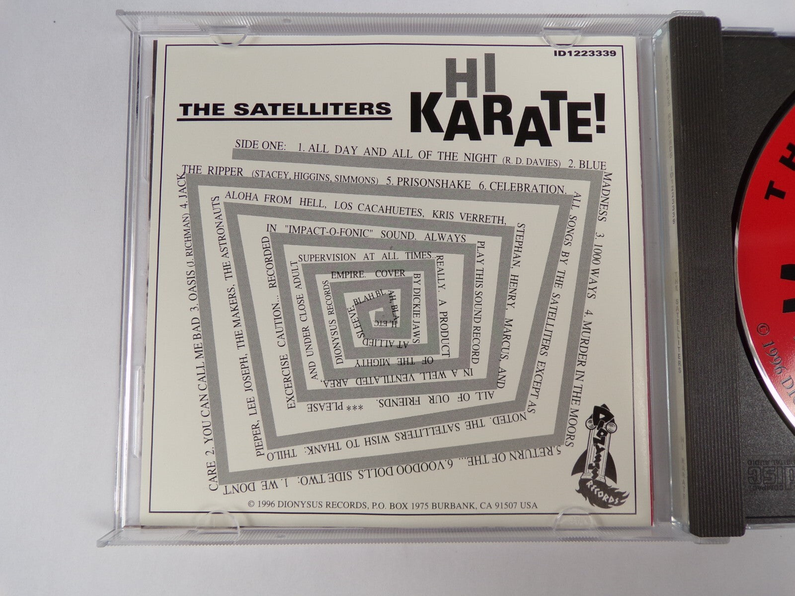 Hi Karate The Satelliters All Day and All of the Night Impact O Fonic  CD #13
