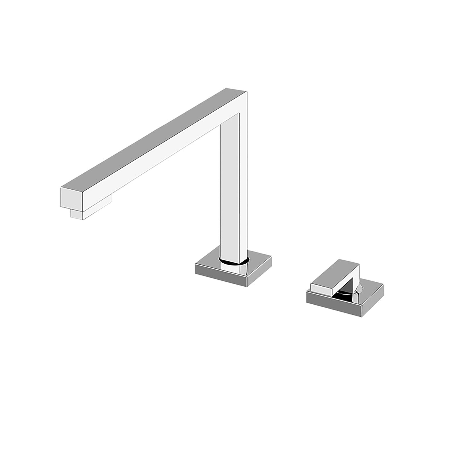 Gessi Quadro 17438#031 side lever kitchen faucet polished chrome mixer