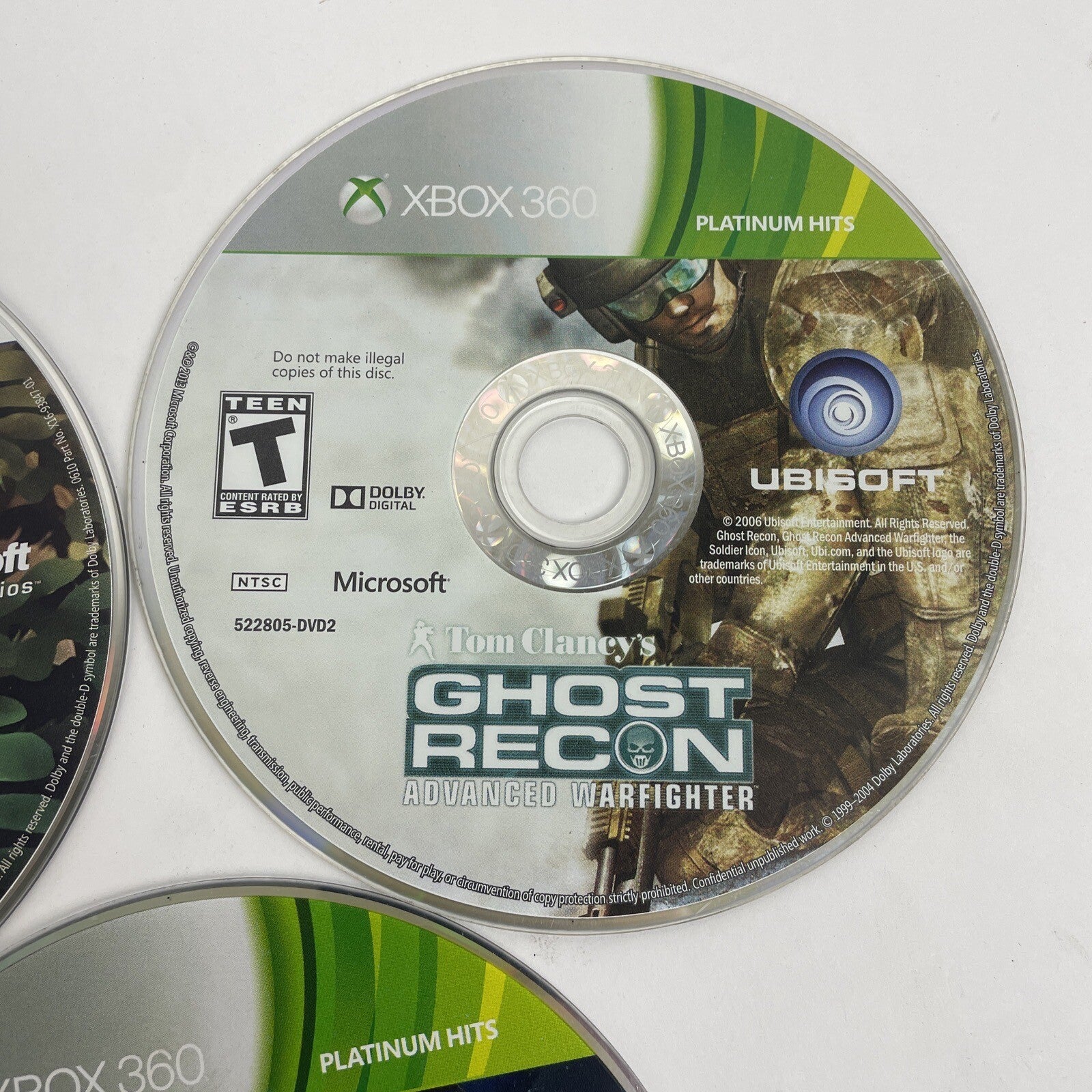 Lot of 3 x MICROSOFT XBOX LEGO BATMAN 2, Ghost Recon, Kinect Adventures No Case