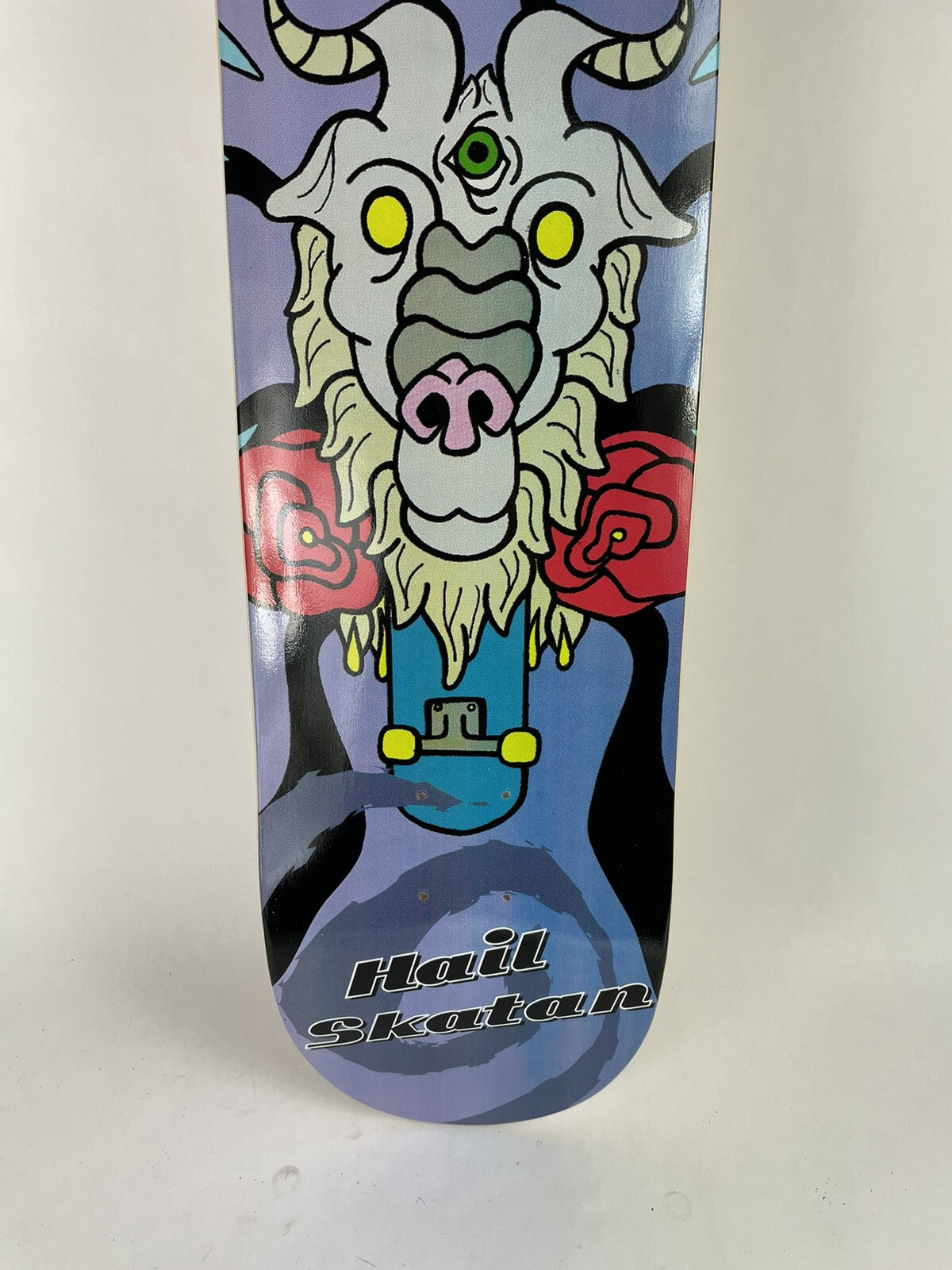Possessed to Skate Hail Skatan C3 8.5-inch hard rock Canadian maple skateboard deck with premium graphic.