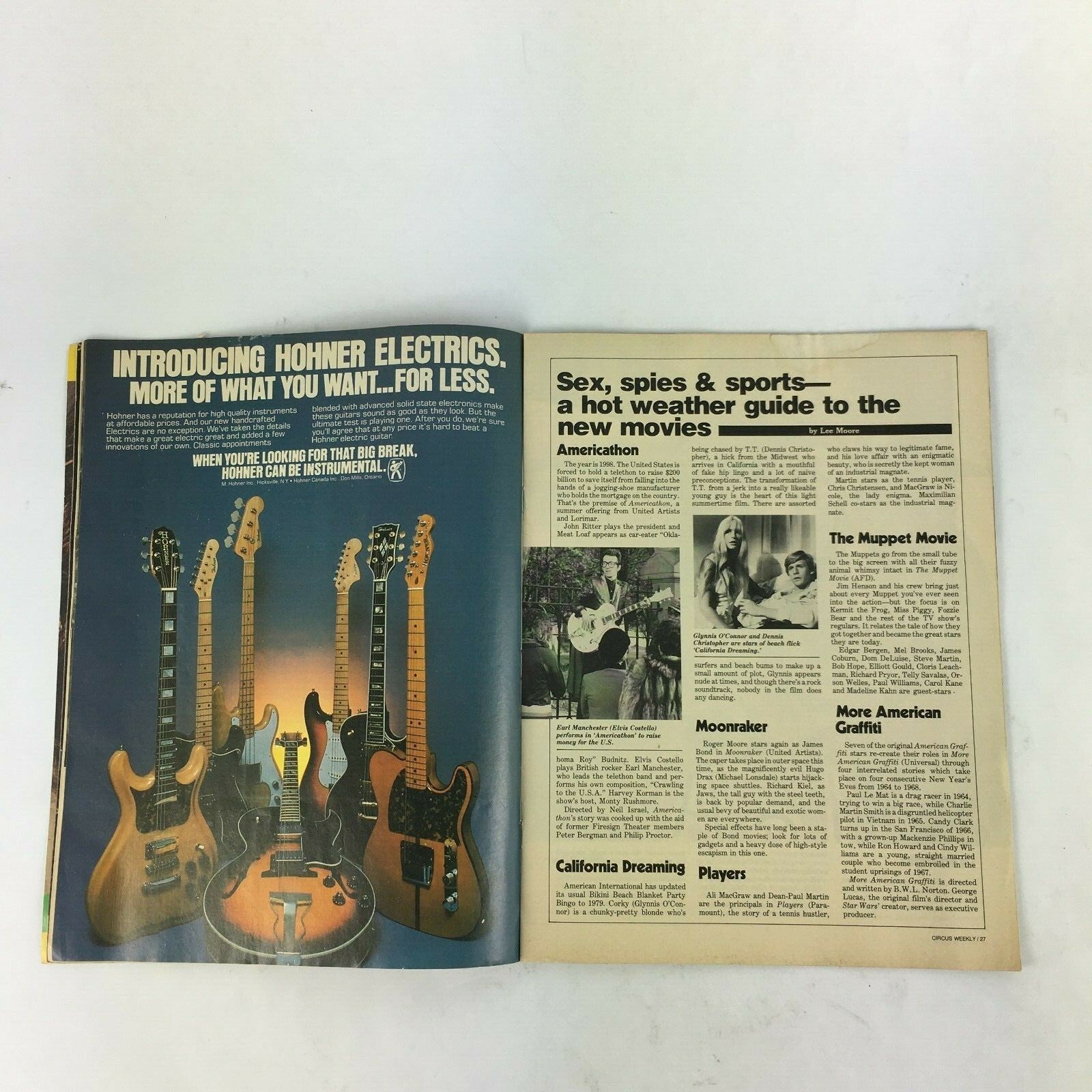 July 10,1979 Circus Magazine Summer Movie Spectacular John McEnroe Nukes