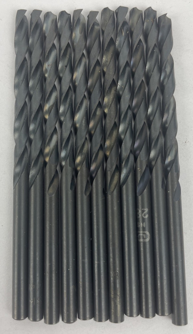Lot 11 x No.28 HSS High Speed Steel Drill Bit Straight Shank Qty. 11  3.5mm #28