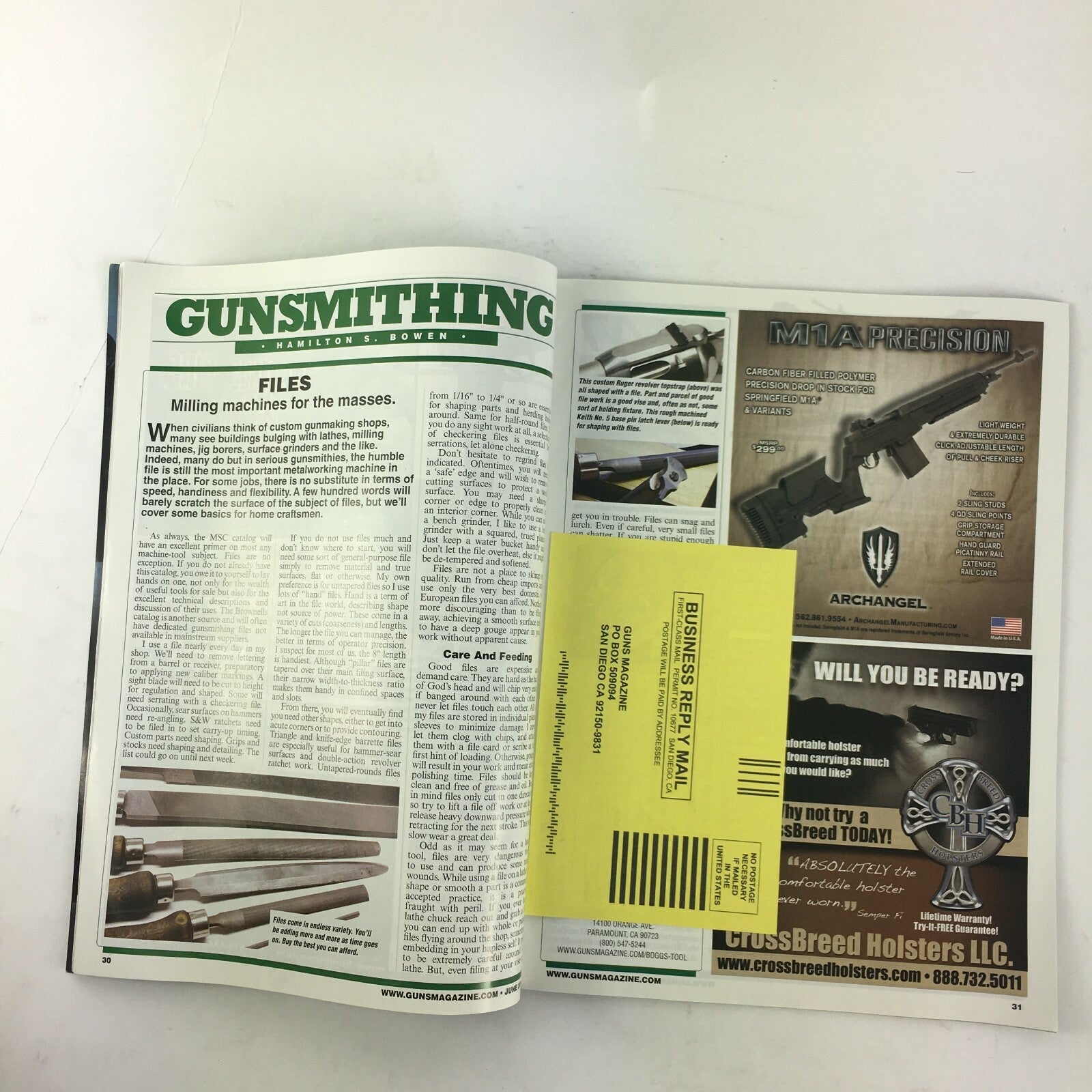 June 2011 Guns Magazine King Sixgun M629 Hunter .44 MAG The .338 Lapua SxS Guage
