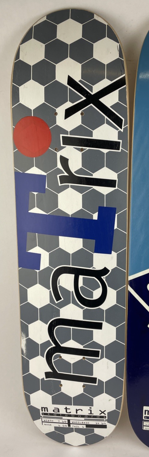 Vintage MATRIX SKATEBOARDS Argentina lot of 2 Skateboard Decks Circa 1998 - RARE