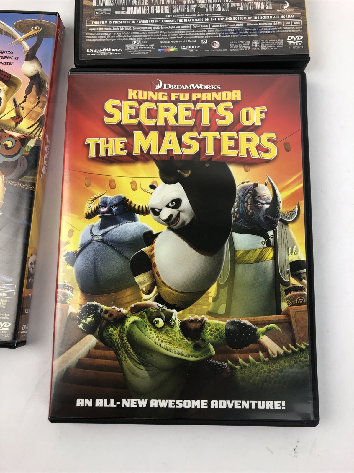 Lot Of 4 DVD's Kung Fu Panda, KFP #2 ,Furious Five, Secrets of the Masters - VGC