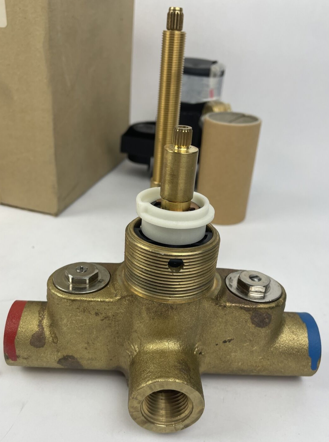 RUBINET Faucet Co.  Rough Temp Control Valve 1/2" Thermostatic Mixer w Vol. Cont