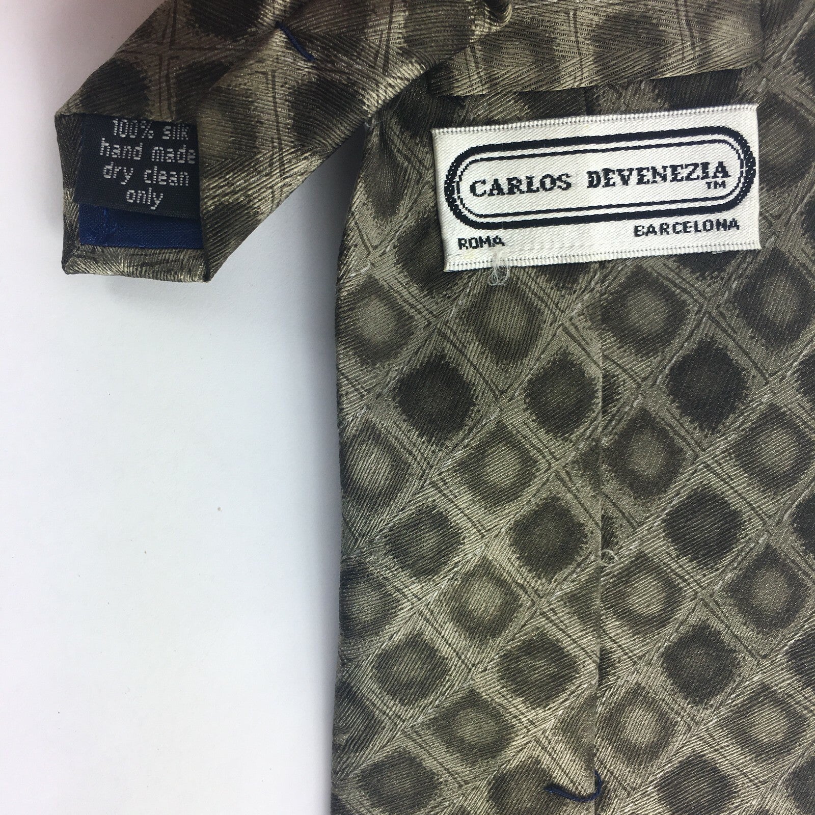 Genuine Carlos Devenezia Silk Handmade Stylish Formal/Casual Tie Multi Coloured