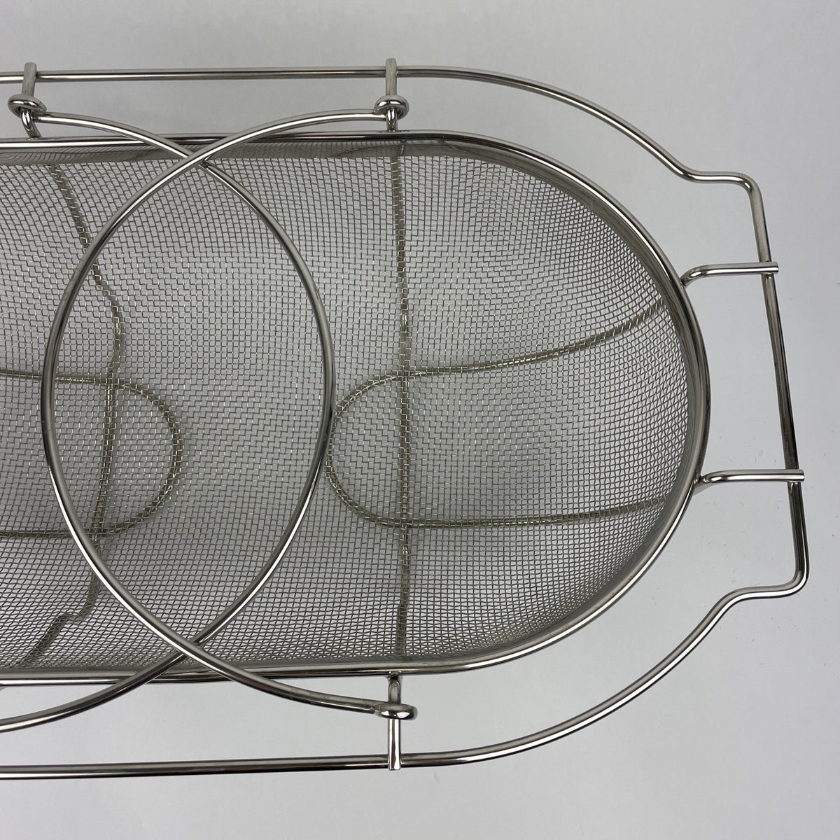 Professional Chef Over The Sink Stainless Steel Oval Fine Mesh Colander Strainer