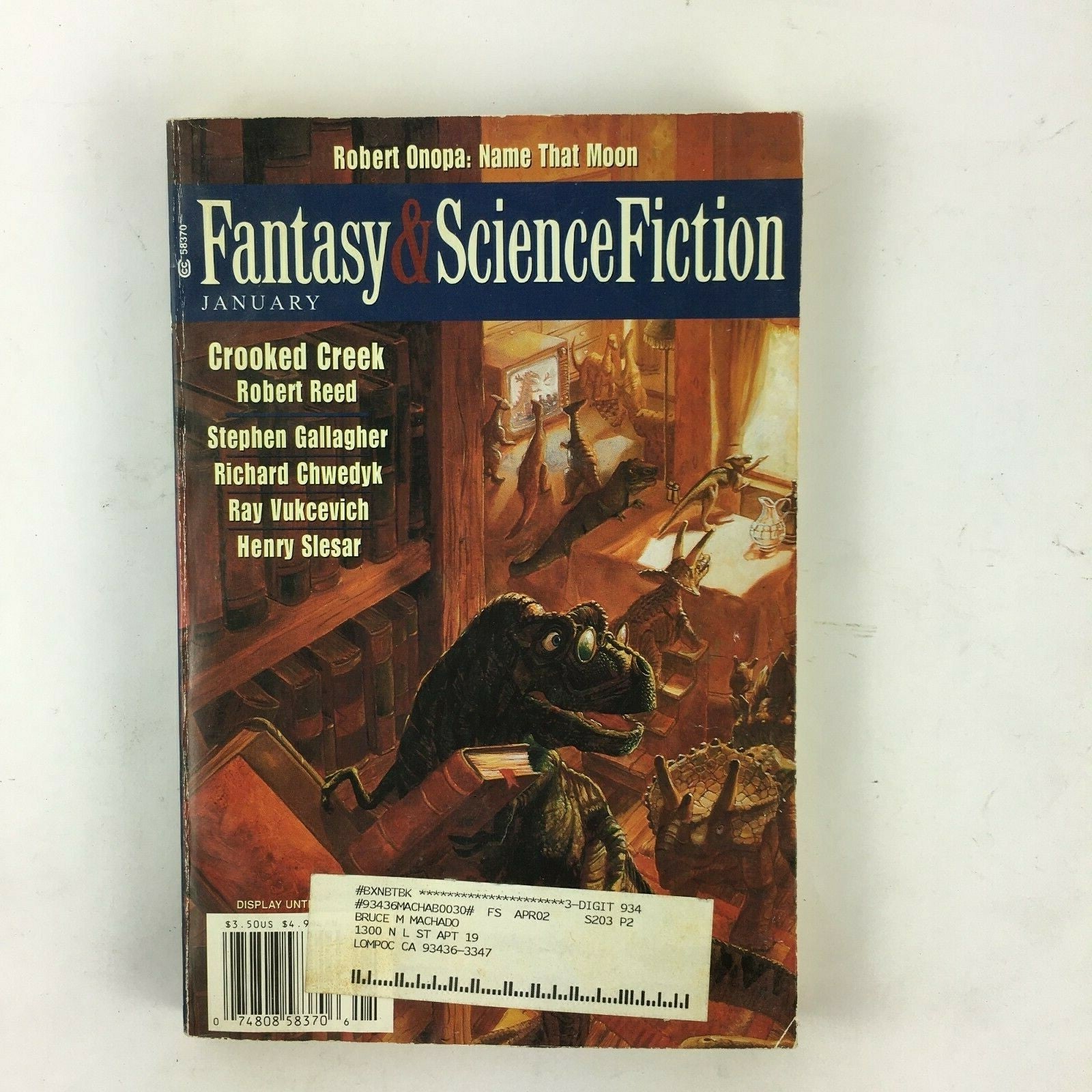 January Fantasy & Science Fiction Magazine Crooked Creek Robert Reed Richard