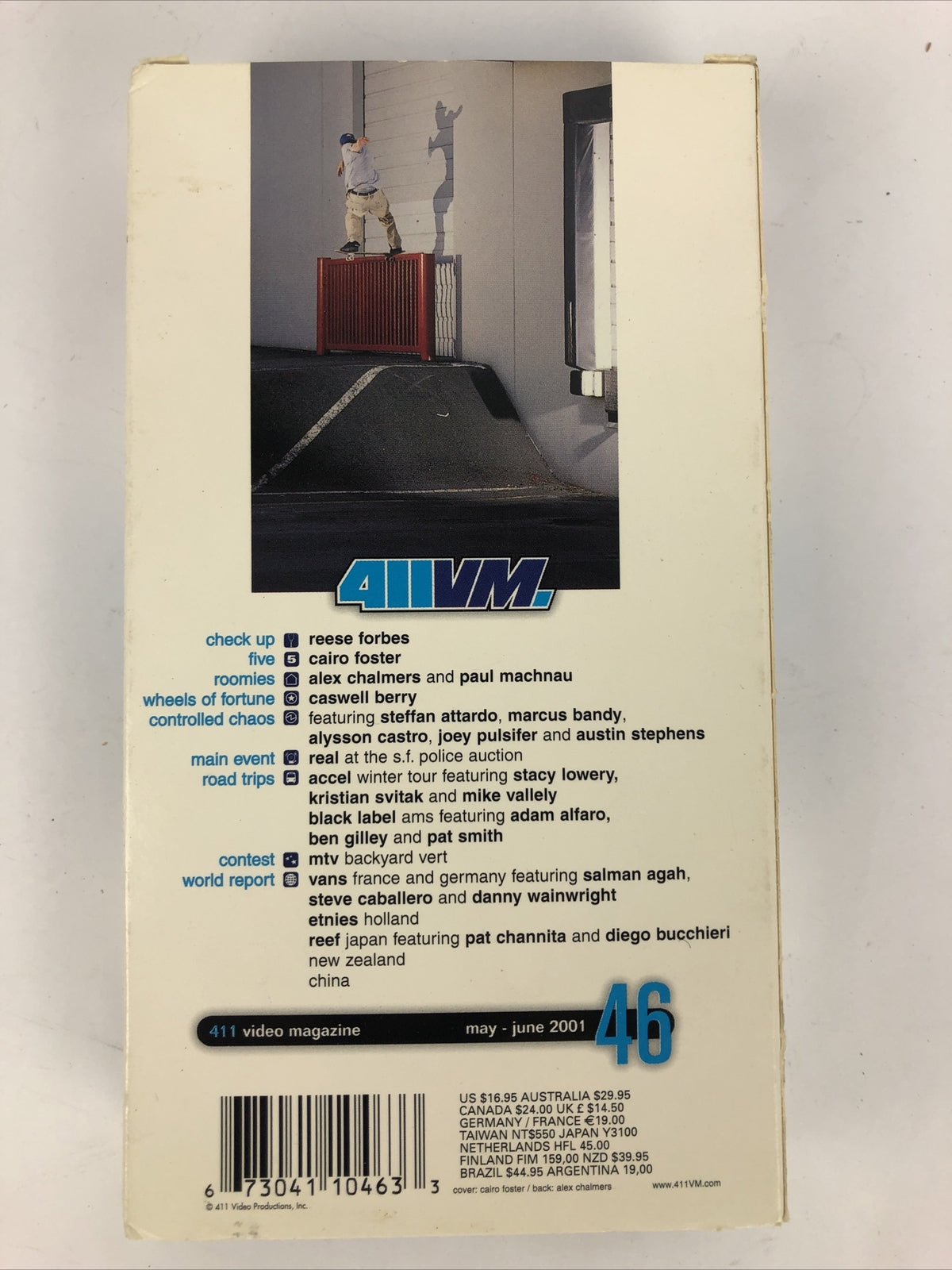 411vm Skateboarding Issue 46 VHS Tape Reese Forbes Carol Foster Alex Vallely +