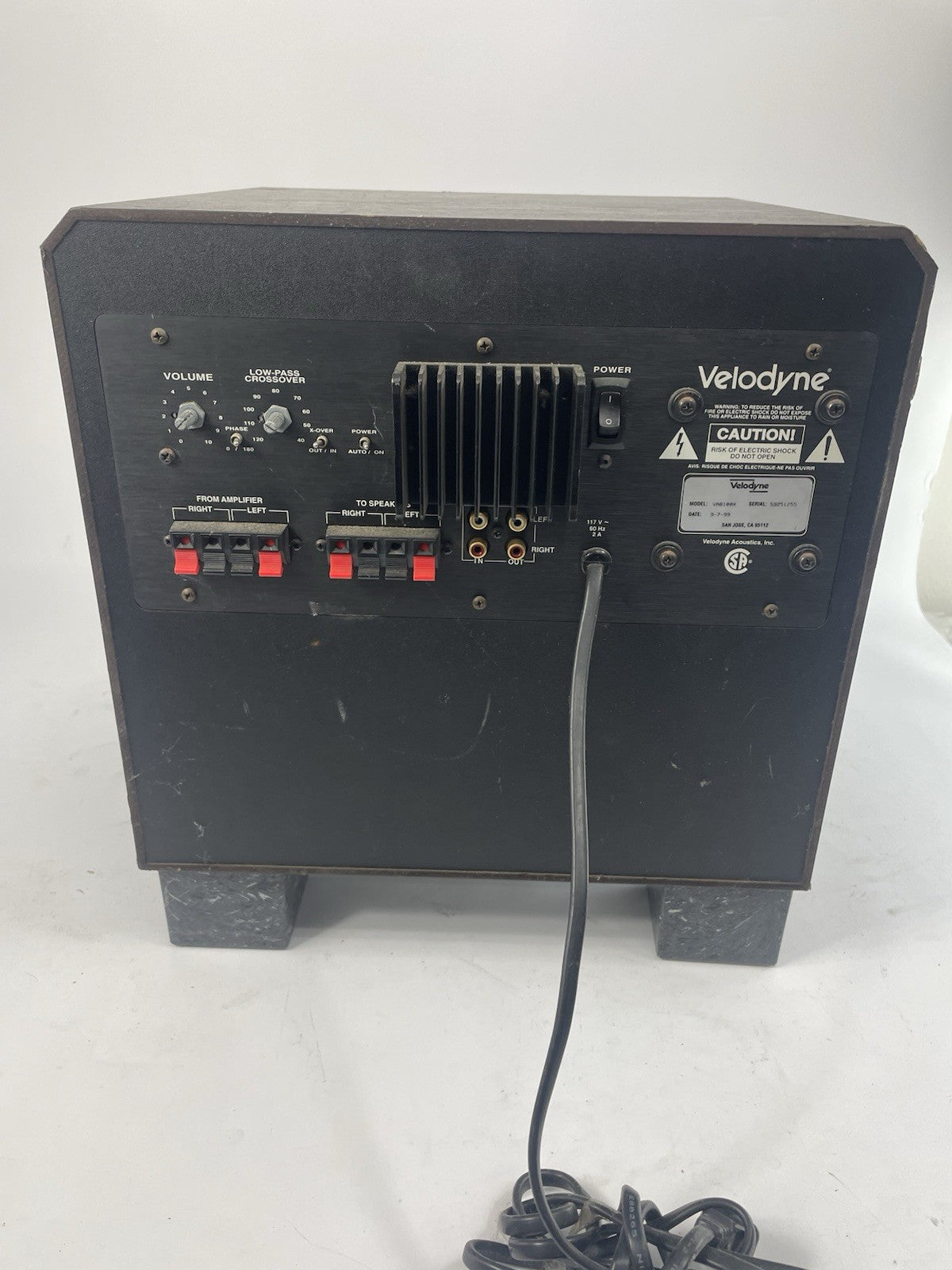Velodyne VA 8100x Subwoofer VA Series 8"  W/ 10" Passive Radiator