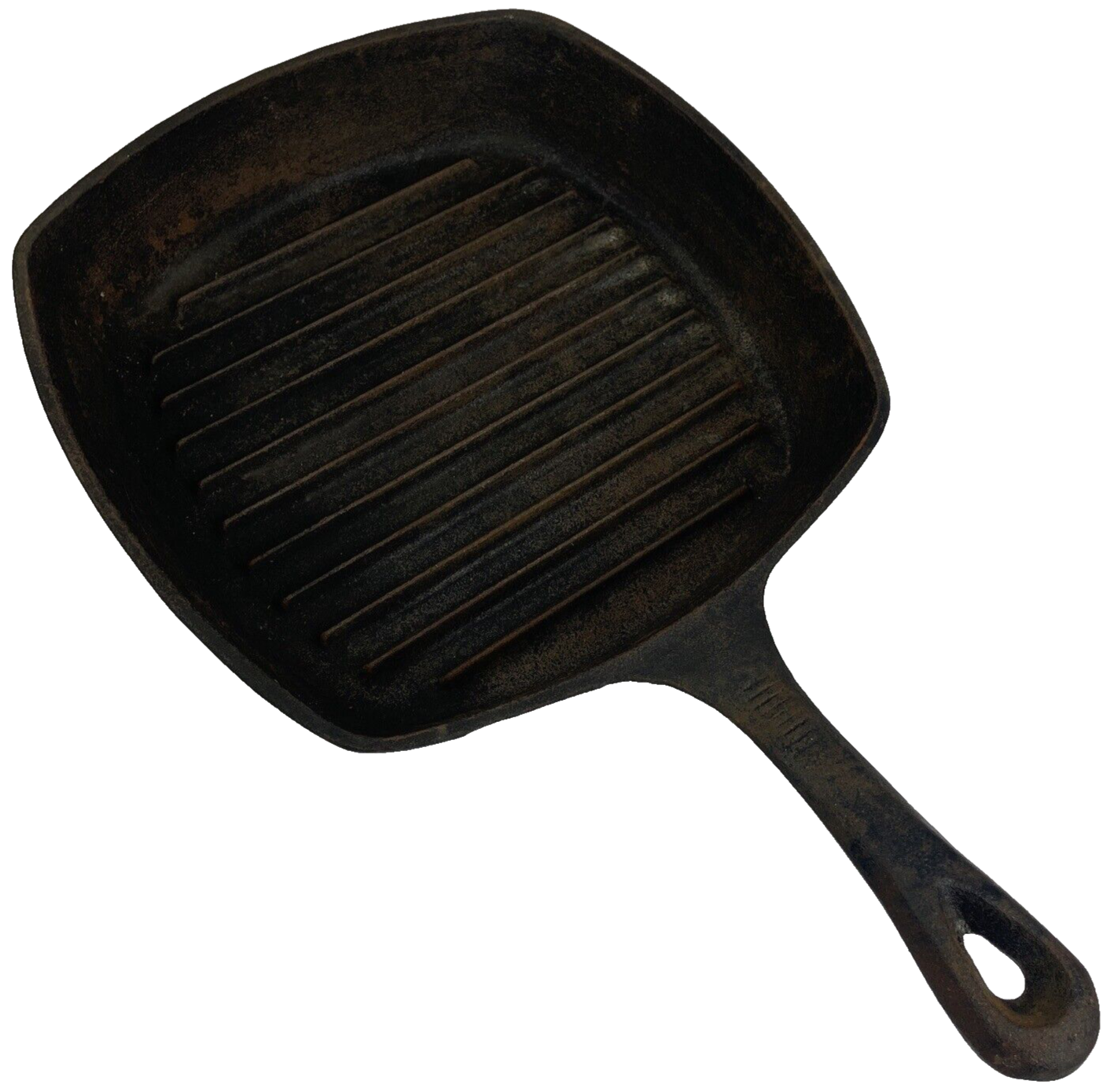 Emeril Lagasse Cast Iron 10" Square Skillet Grill Ribbed Griddle Pan - LOOK