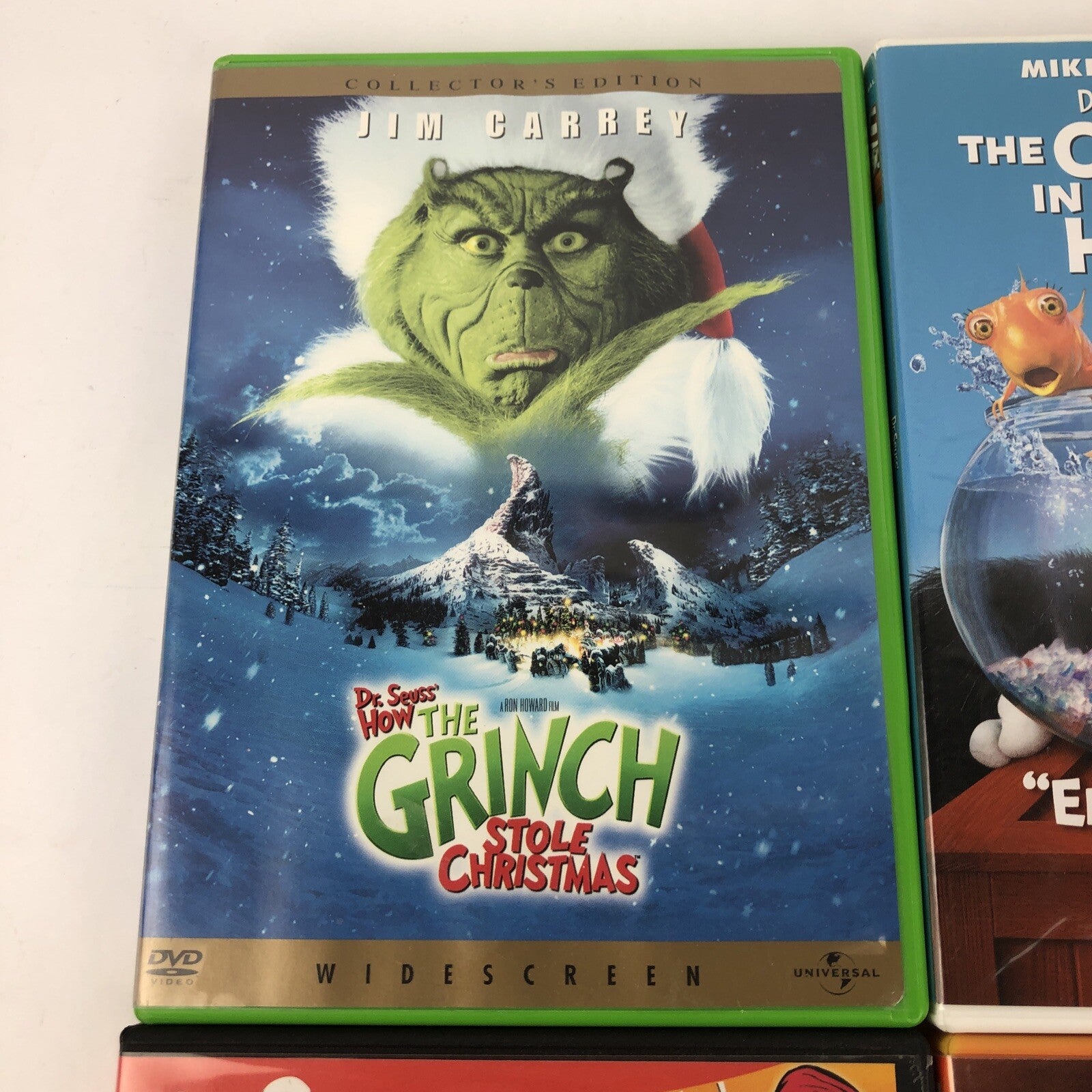4 x Dr. Seuss DVD Movie Lot -Green Eggs and Ham, Cat in the Hat, The Grinch *VGC