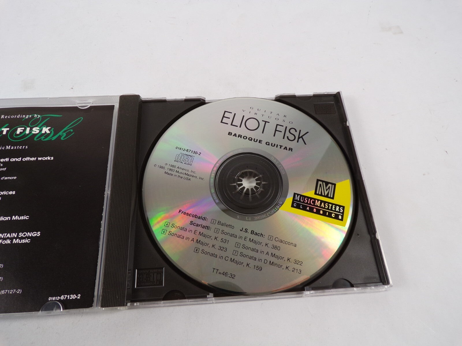 Guitar Virtuoso Eliot Fisk Baroque Guitar  Sonata In E Major, K,380 CD #40