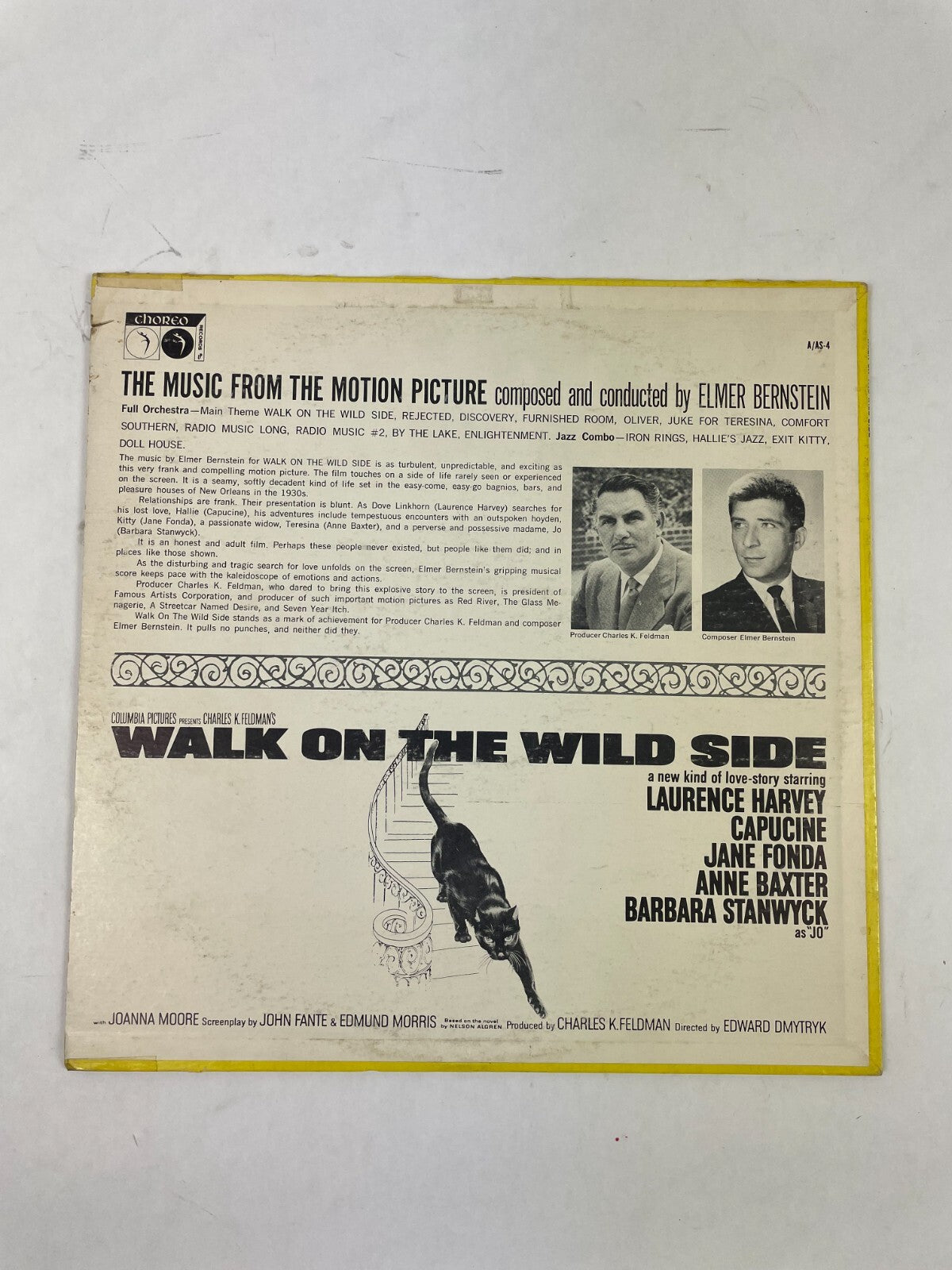 Walk On The Wild Side The Music From The Motion Picture Elmer Vinyl Record