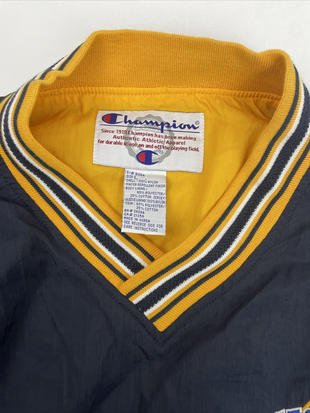 Vintage 90s UCLA Rose Bowl 1999 Pullover Lined Windbreaker Mens Large Navy Blue