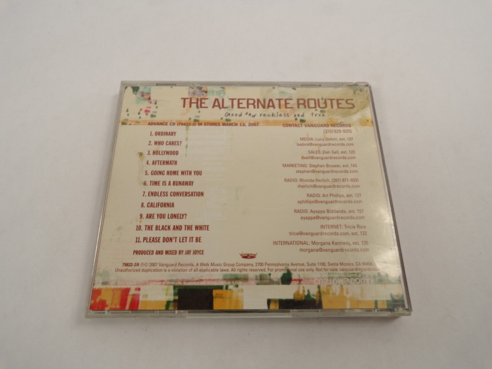 The Alternate Routes Good And Reckless And True Ordinary Who Cares? #A-B