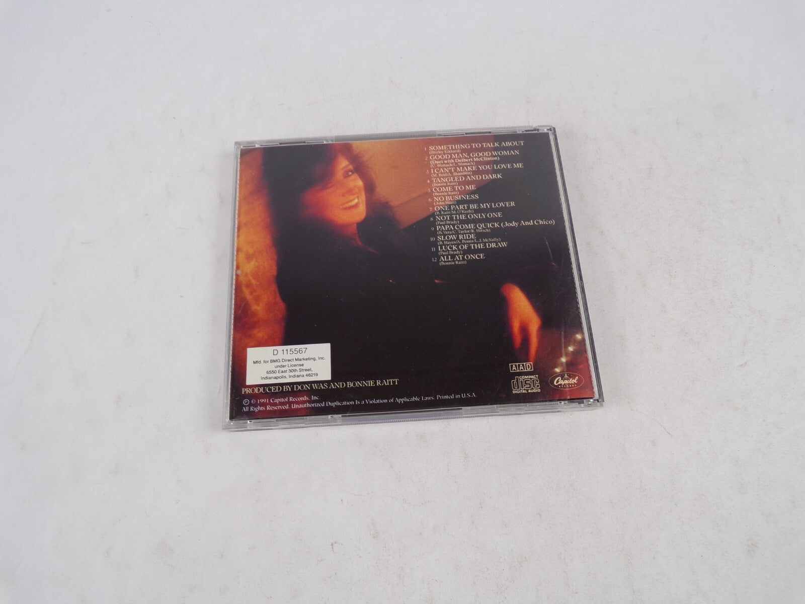 Luck Of Bonnie Raitt The Draw Something To Talk About Good Man, Good Woman CD#34