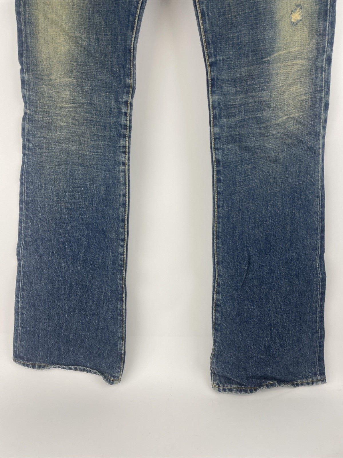 Paper Denim & Cloth 68900 Med Wash Women's Denim Jeans Sz 25 Y2K Distressed Worn