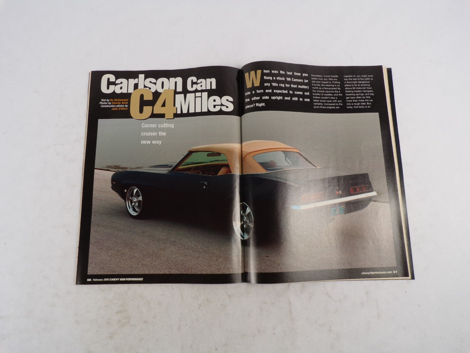 February 2005 Chevy High Performance Camaro Craft 445ib-ft Dual Quad Vortec 383