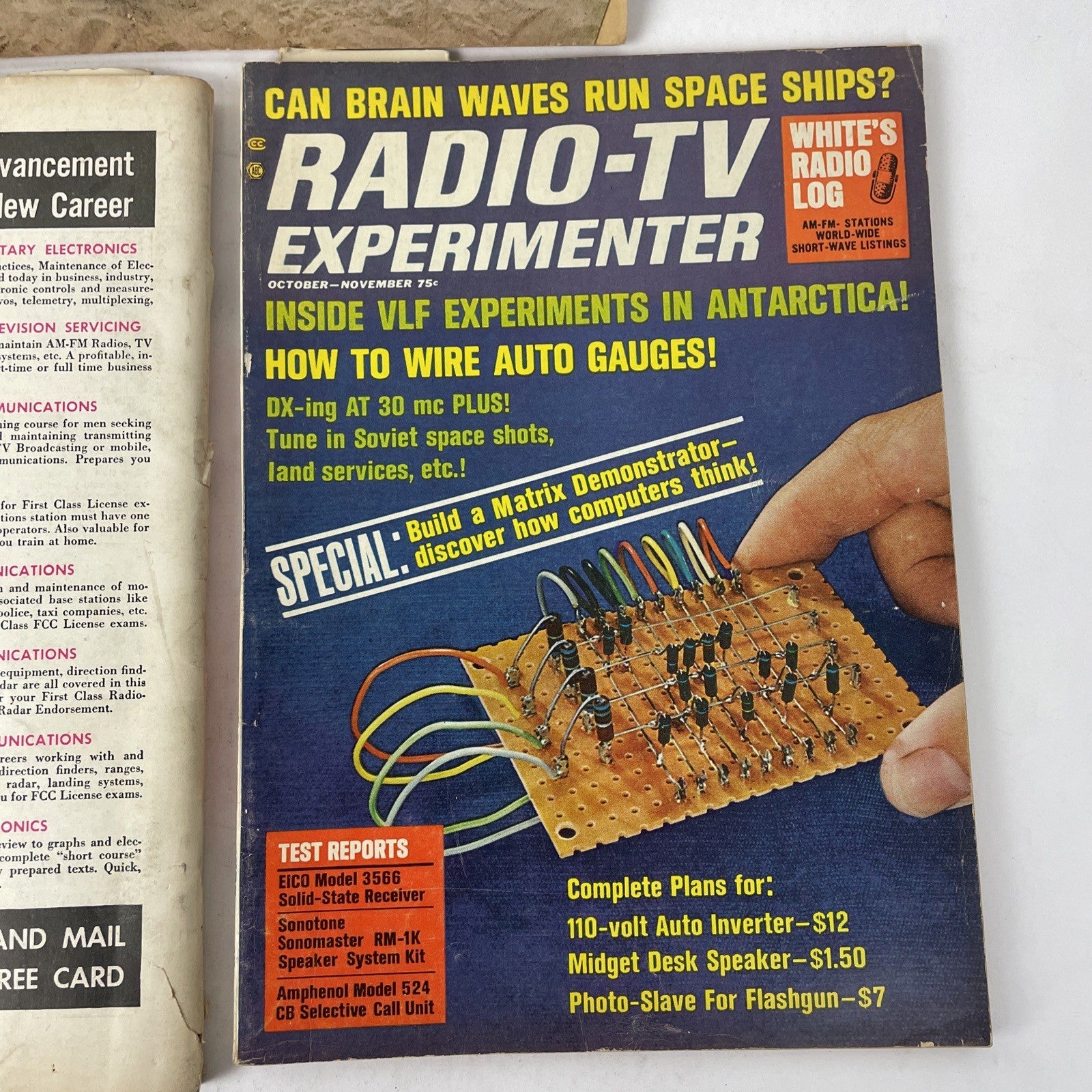 Lot of 5 x 1960's Radio-TV Experimenter Magazine Lot by Science and Mechanics