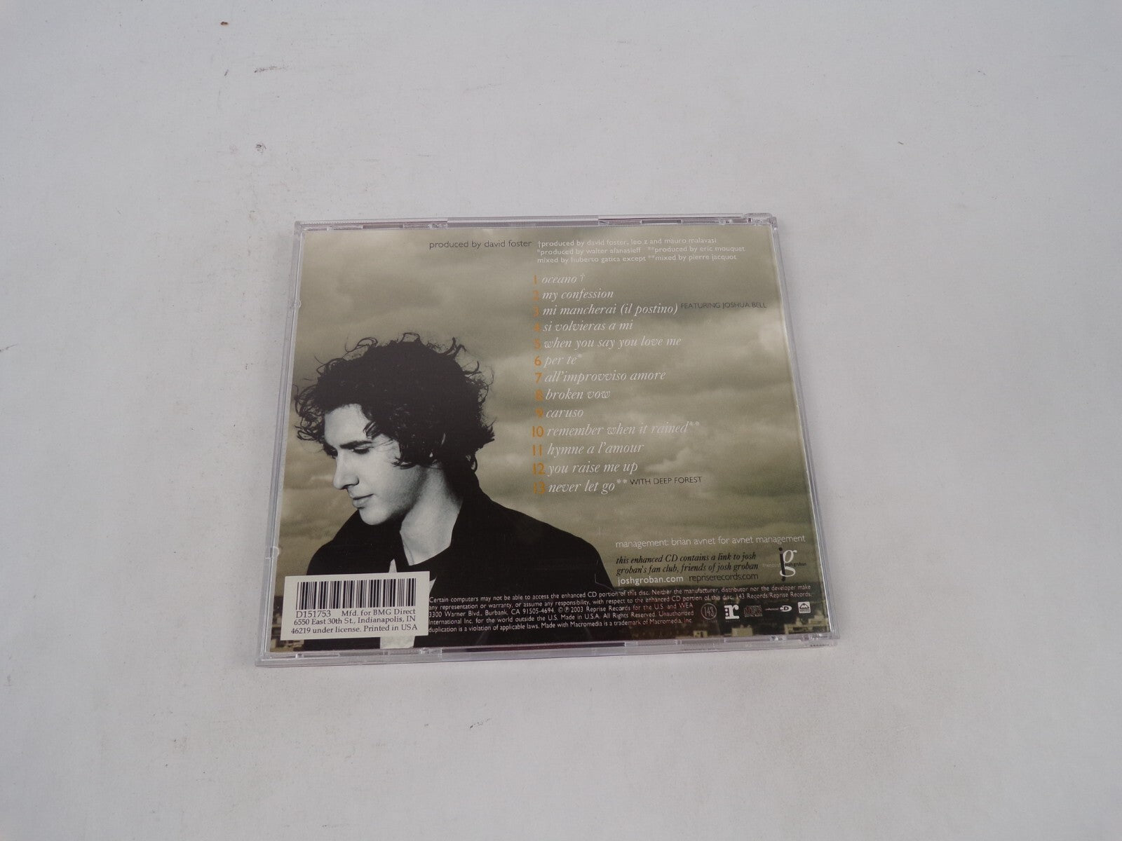 Josh Groban Oceano My Confession Mi Mancherai Si Volvieras A Mi When You CD#69