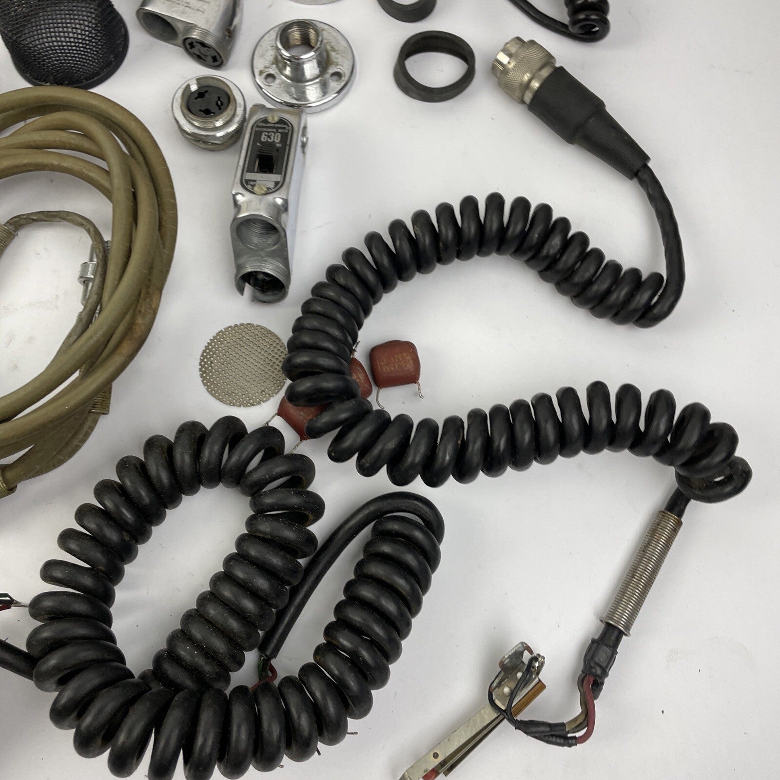 Vintage Motorola SHURE Horn Speaker Microphone Parts Lot - LOOK