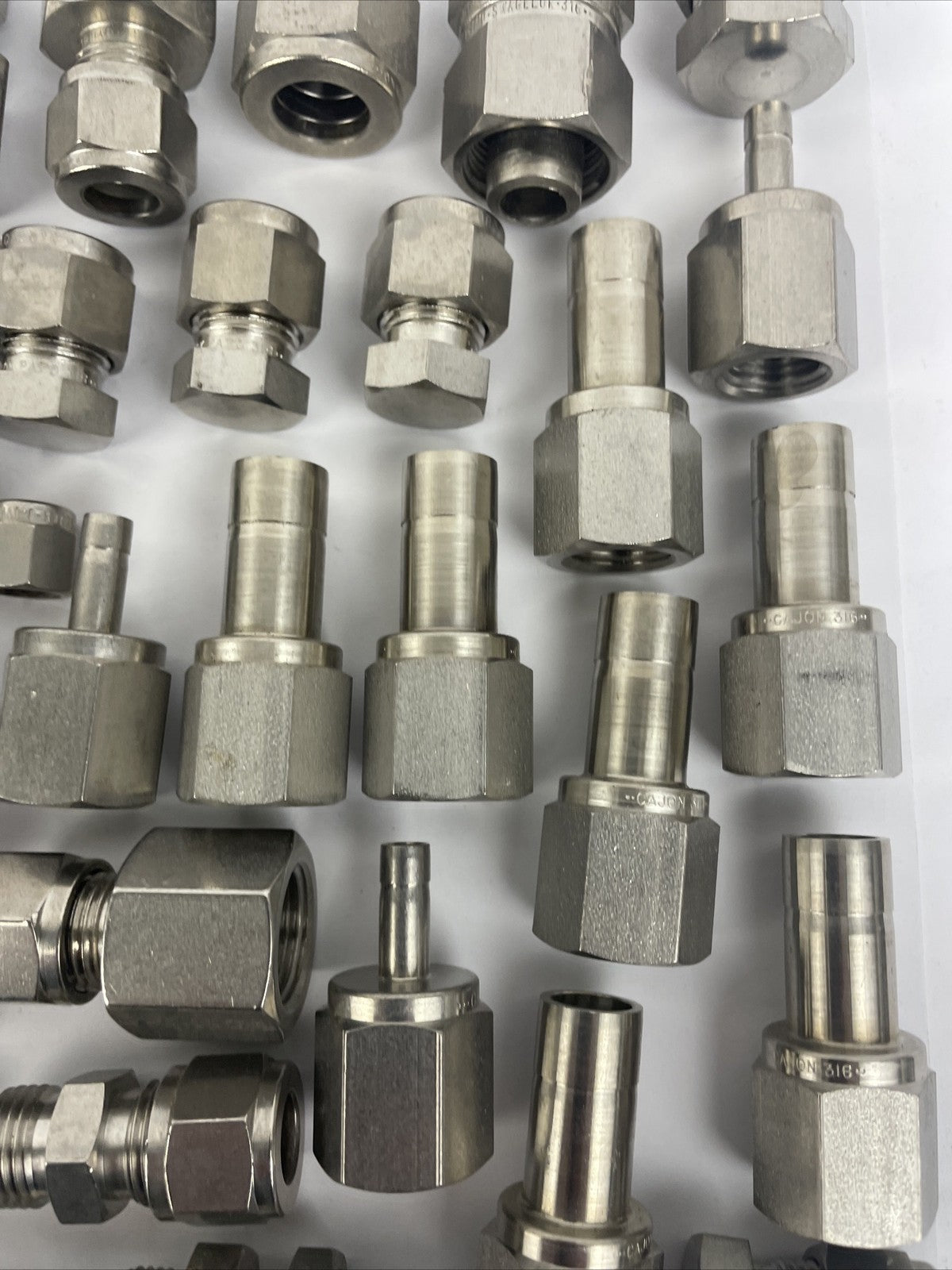 Large Lot Of SWAGELOK CAJON GYROLOK SS Stainless Hydraulic Fittings Asst. Sizes