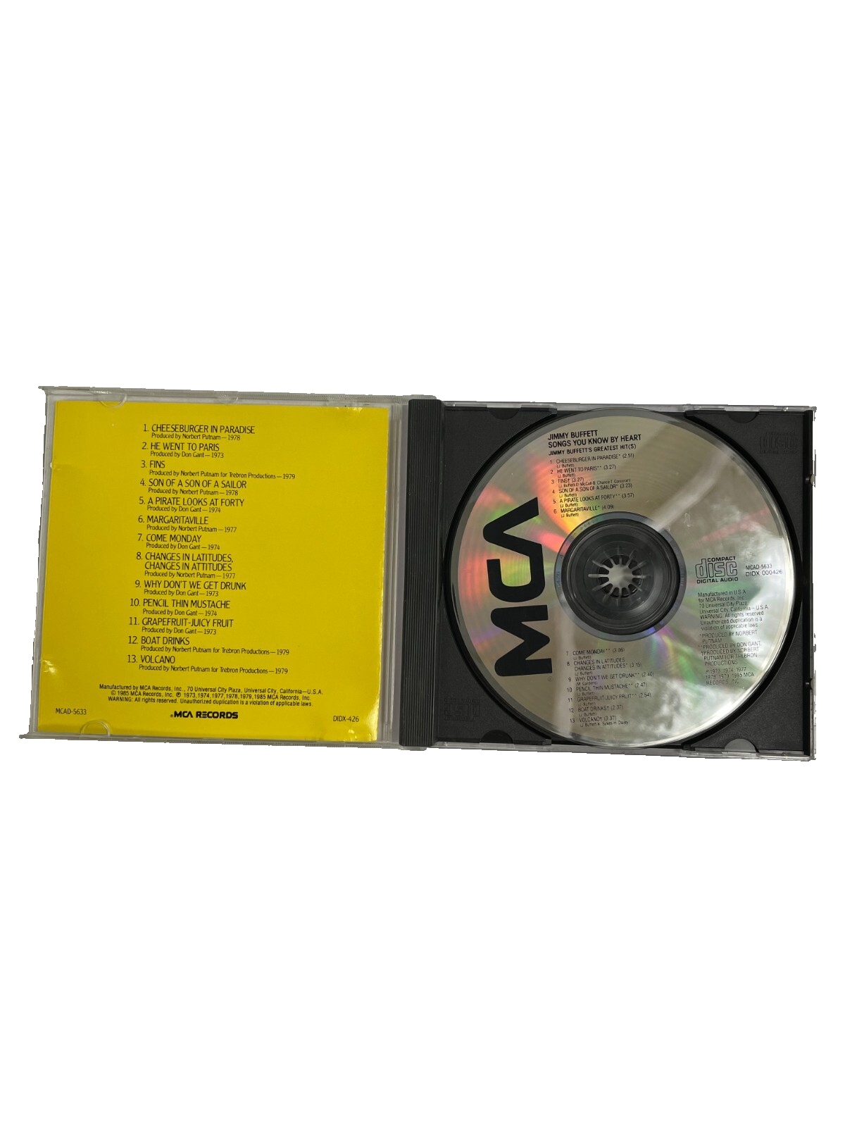 Jimmy Buffett – Songs You Know By Heart Greatest Hits CD#29