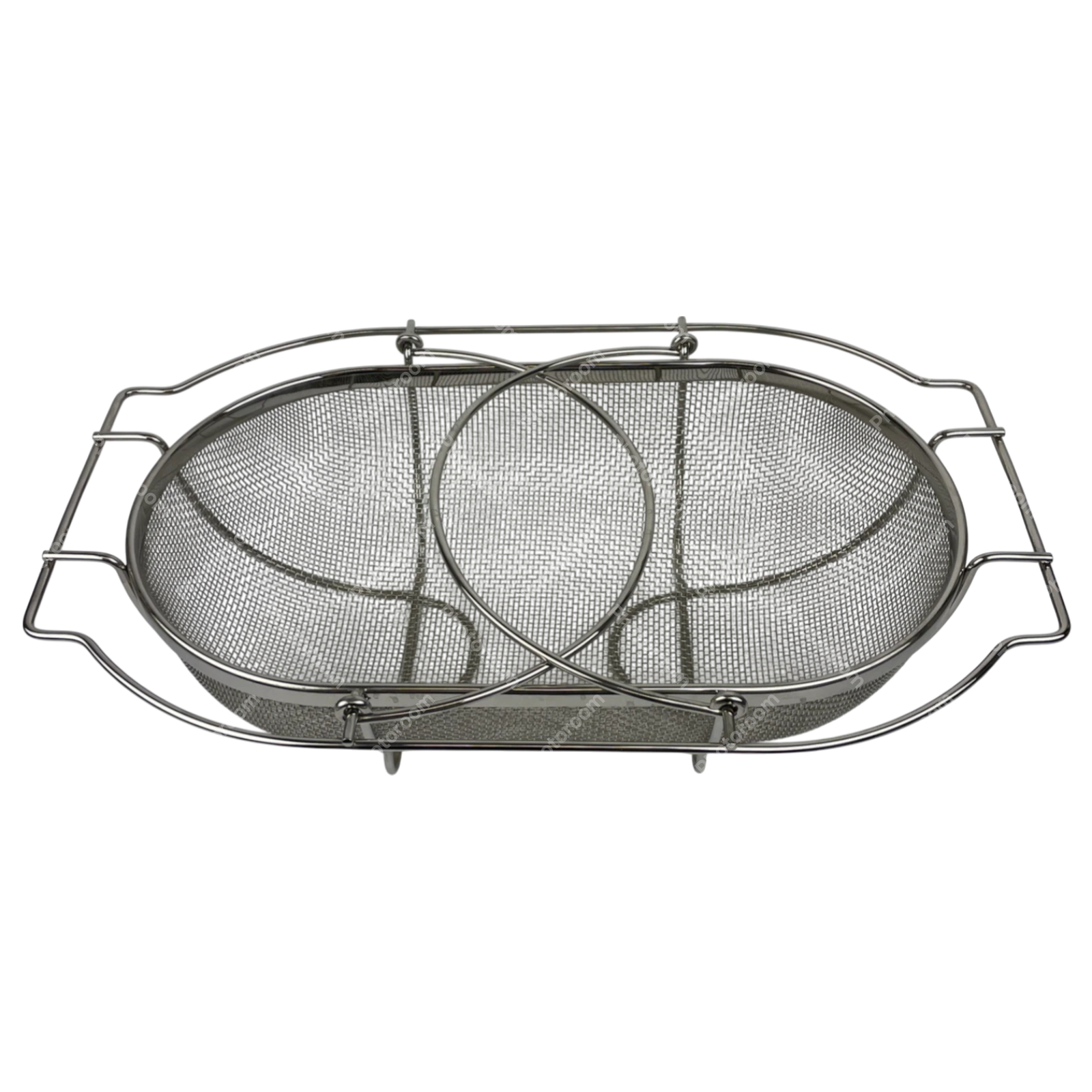Professional Chef Over The Sink Stainless Steel Oval Fine Mesh Colander Strainer
