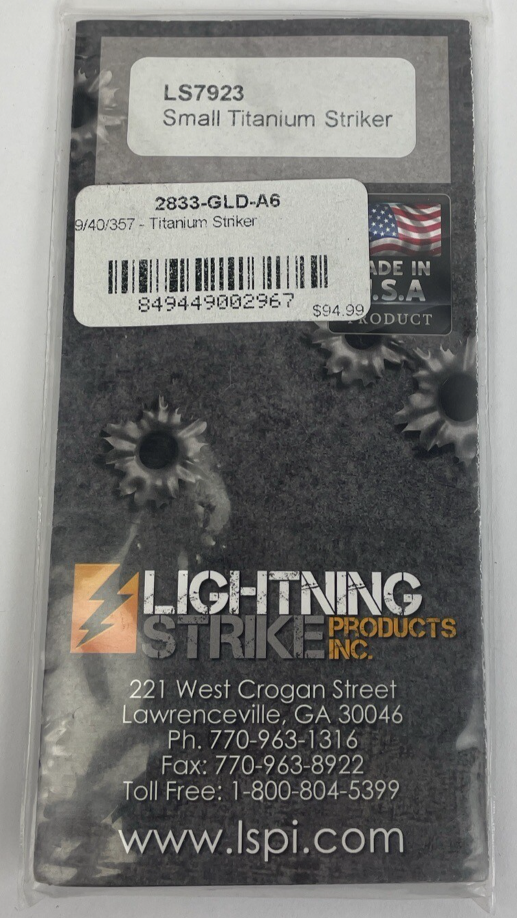 OEM Lightning Strike Firing Pin and Spring for Glock Most Models  Gen 1-4 LS7923