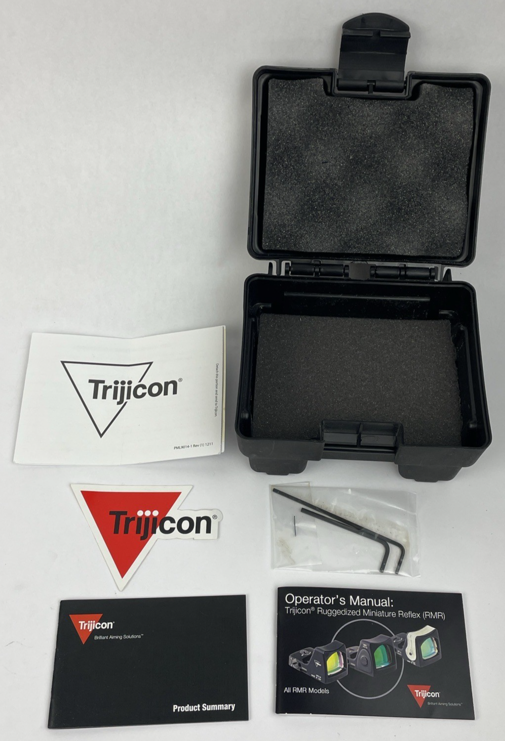 🇺🇸Trijicon OEM Pelican Type Hard Travel Case With Foam Padding Only 5.5" x 5"