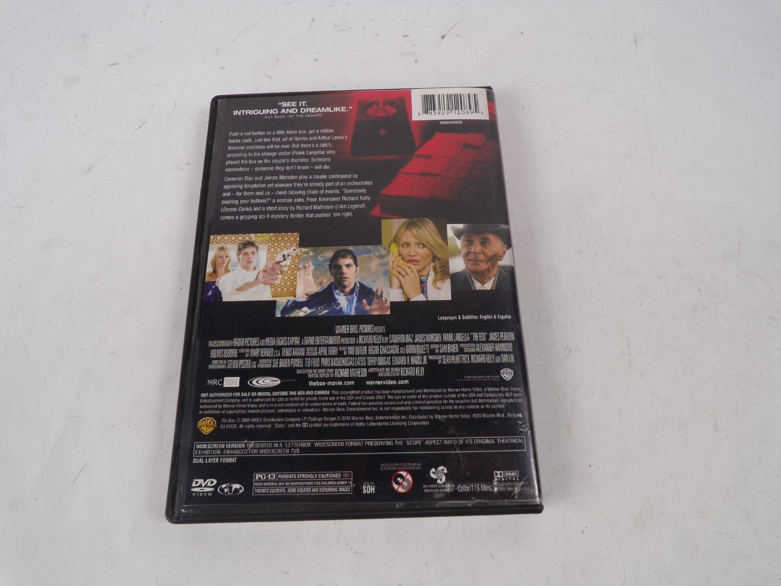 The Box Cameron Diaz James Marsden Frank Langella You Are The ExperimeDVD Movies
