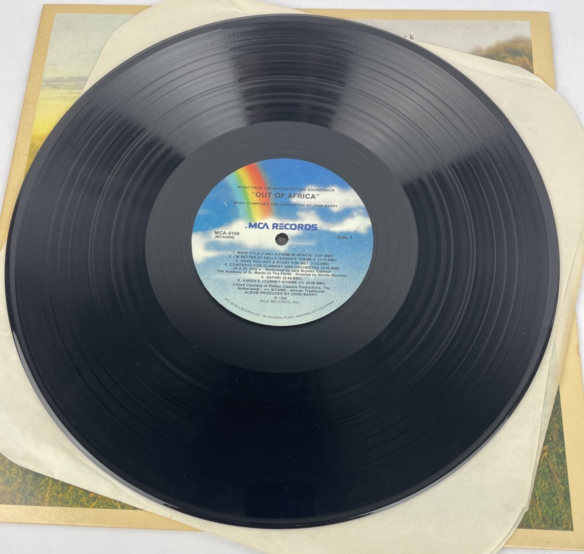 Out Of Africa ( Motion Picture Soundtrack ) 1985 LP Record  Vinyl LP 1985 - MINT