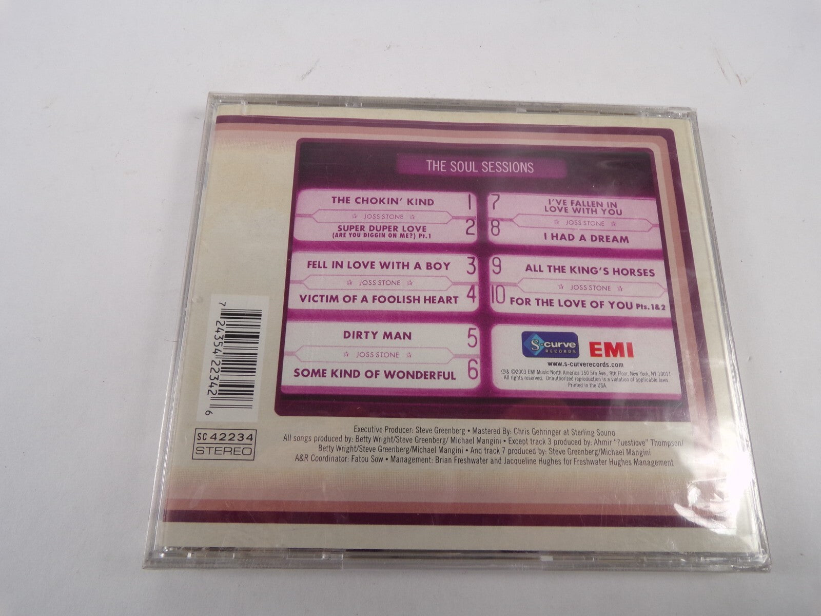 Joss Stone The Soul Sessions The Chokin Kind Fell In Love WIth A Boy CD#62