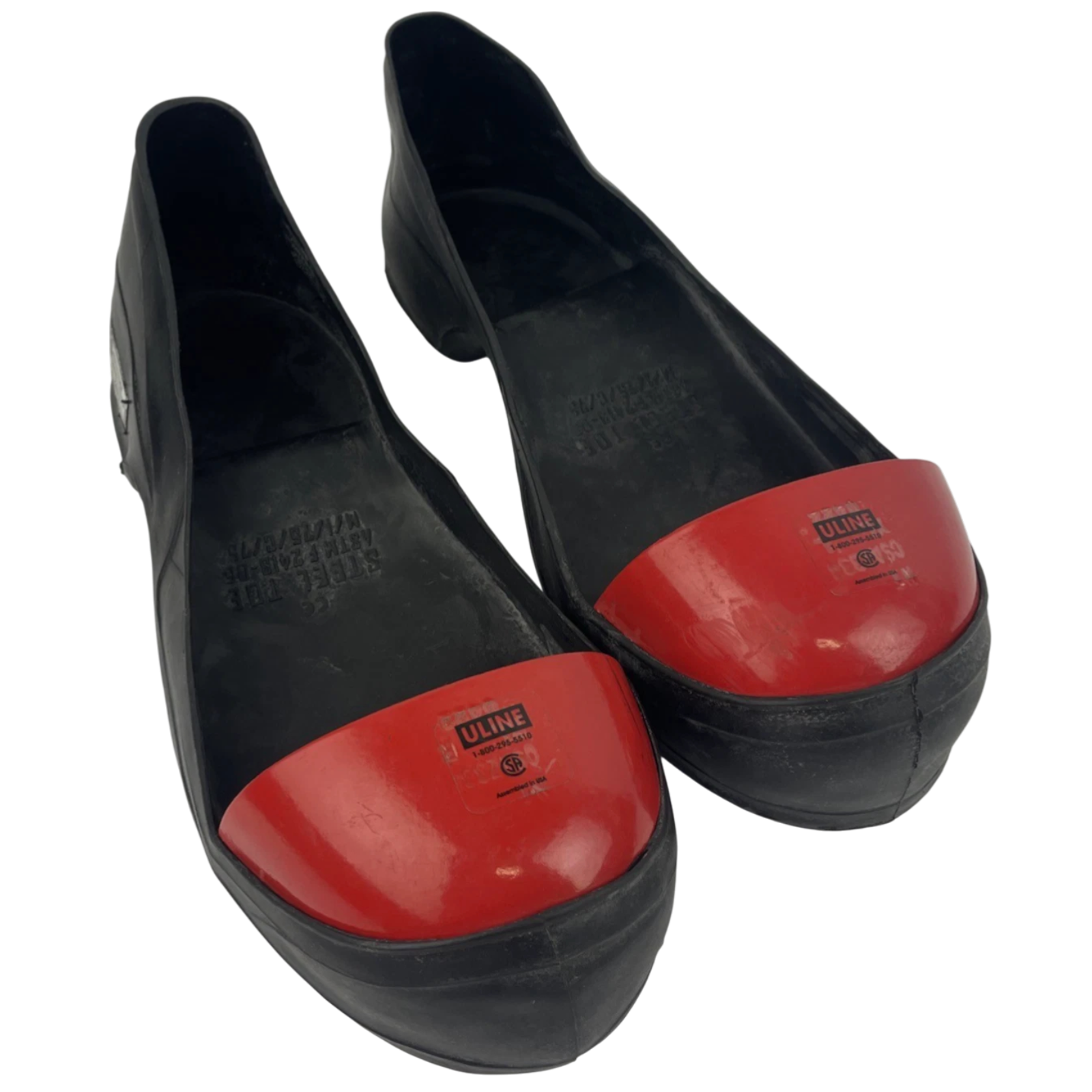 Wilkuro Overshoe Black Red Molded Rubber Steel Toe Safety Cap L Men 10-11