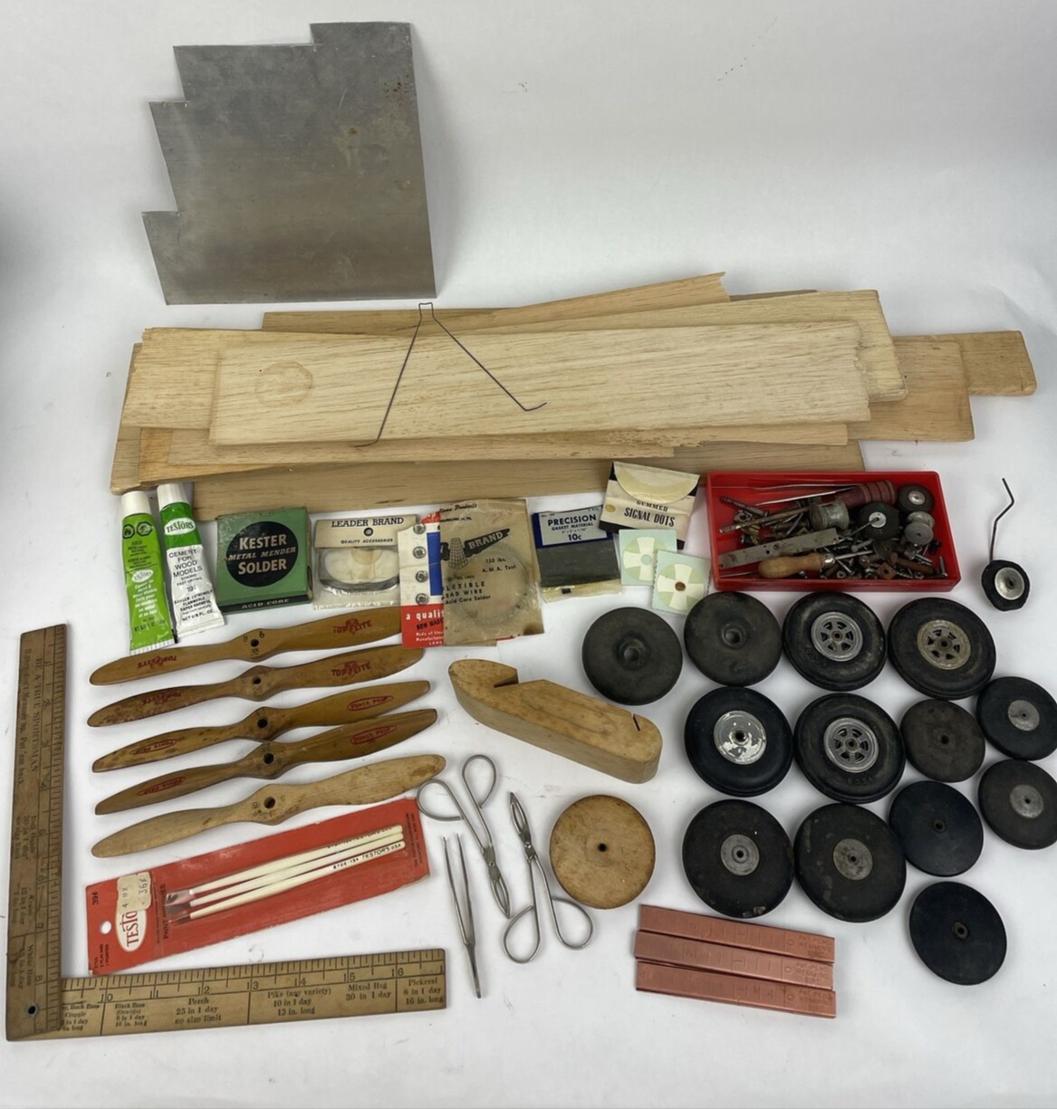 Huge Lot of RC Balsa Wood Airplane Construction Tool Clamp Hemmer Propeller Pin