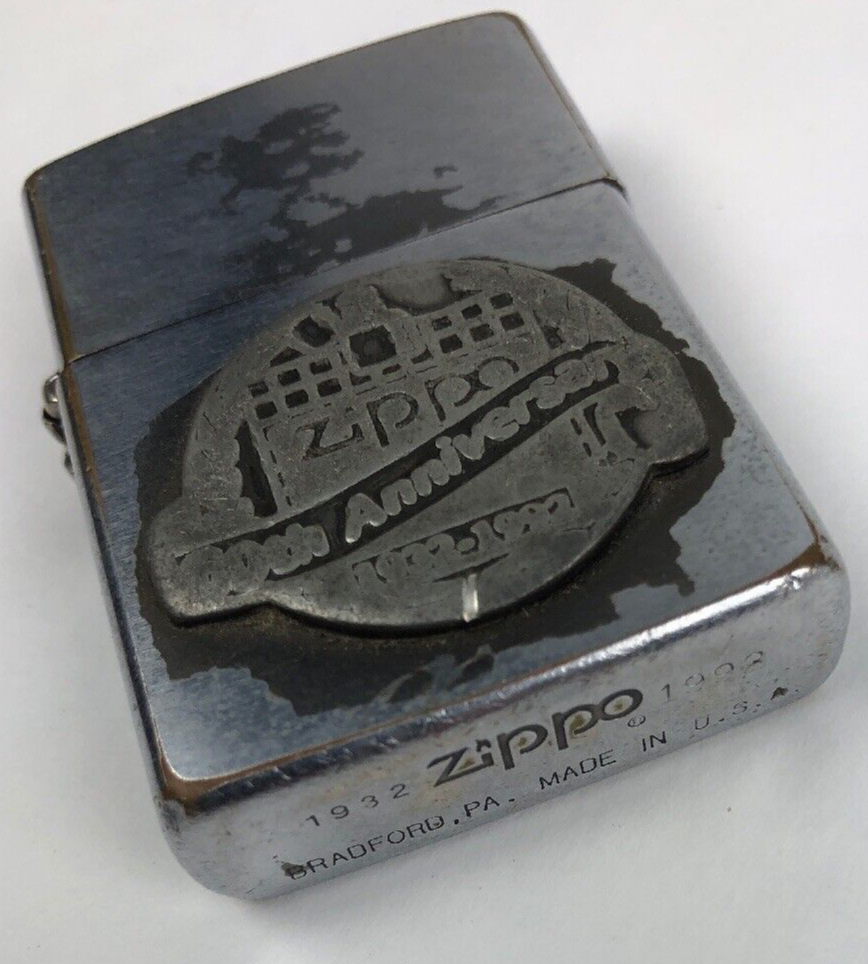 60th Anniversary Vintage OEM Zippo Rare Collectors Edition Flip Lighter - LOOK