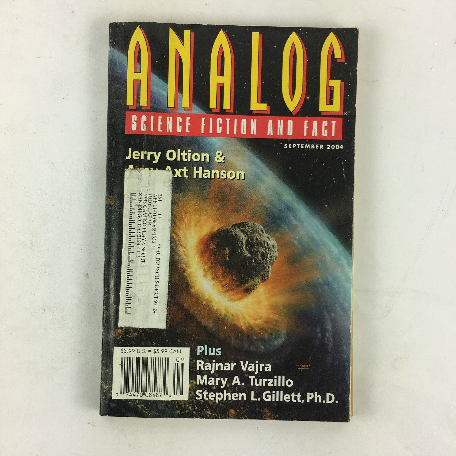 September 2004 Analog Science Fiction Fact Magazine Jerry Oltion Amy Axt Hanson