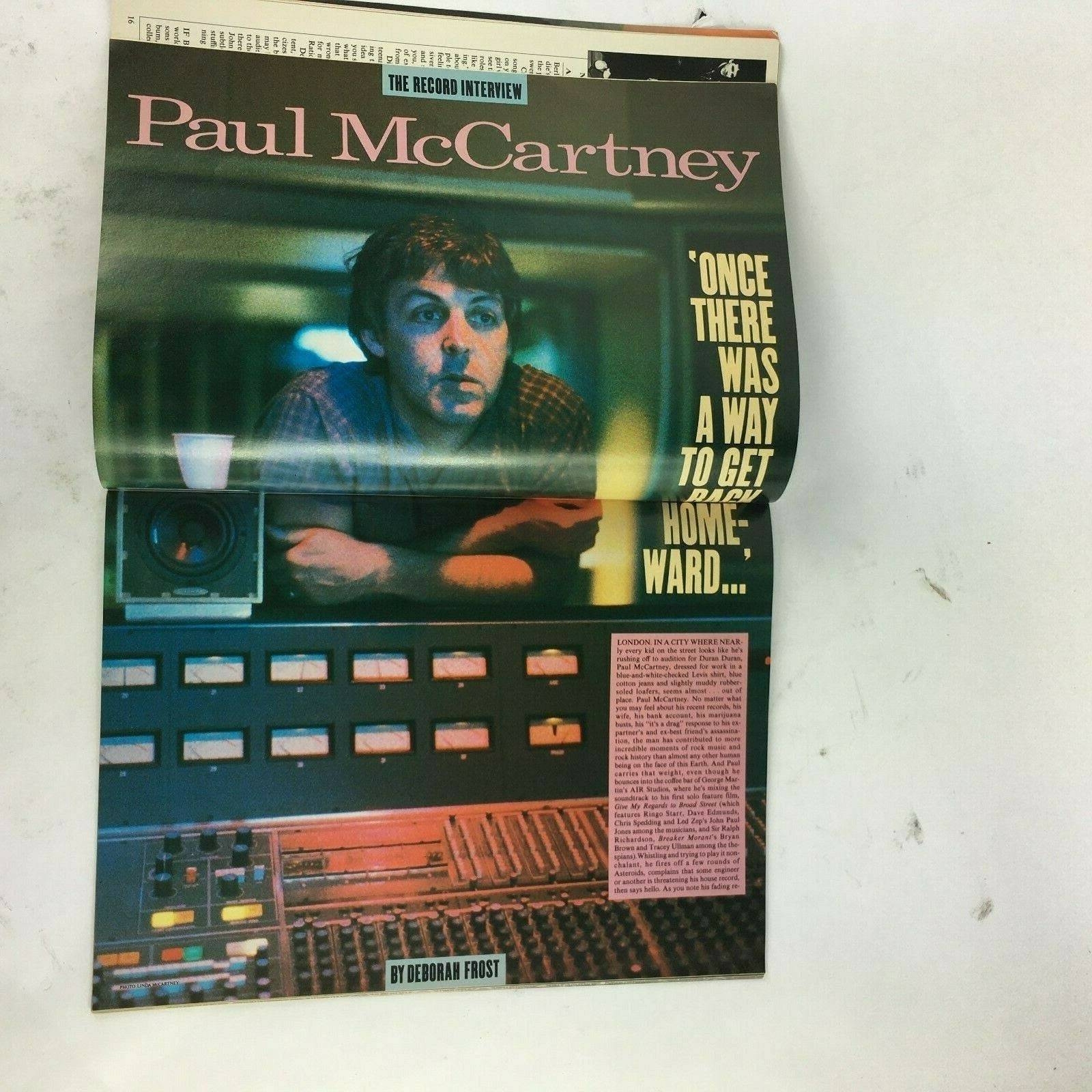 September 1984 Record Magazine Paul Mc Cartney Little Steven Stevie Ray Vaughan