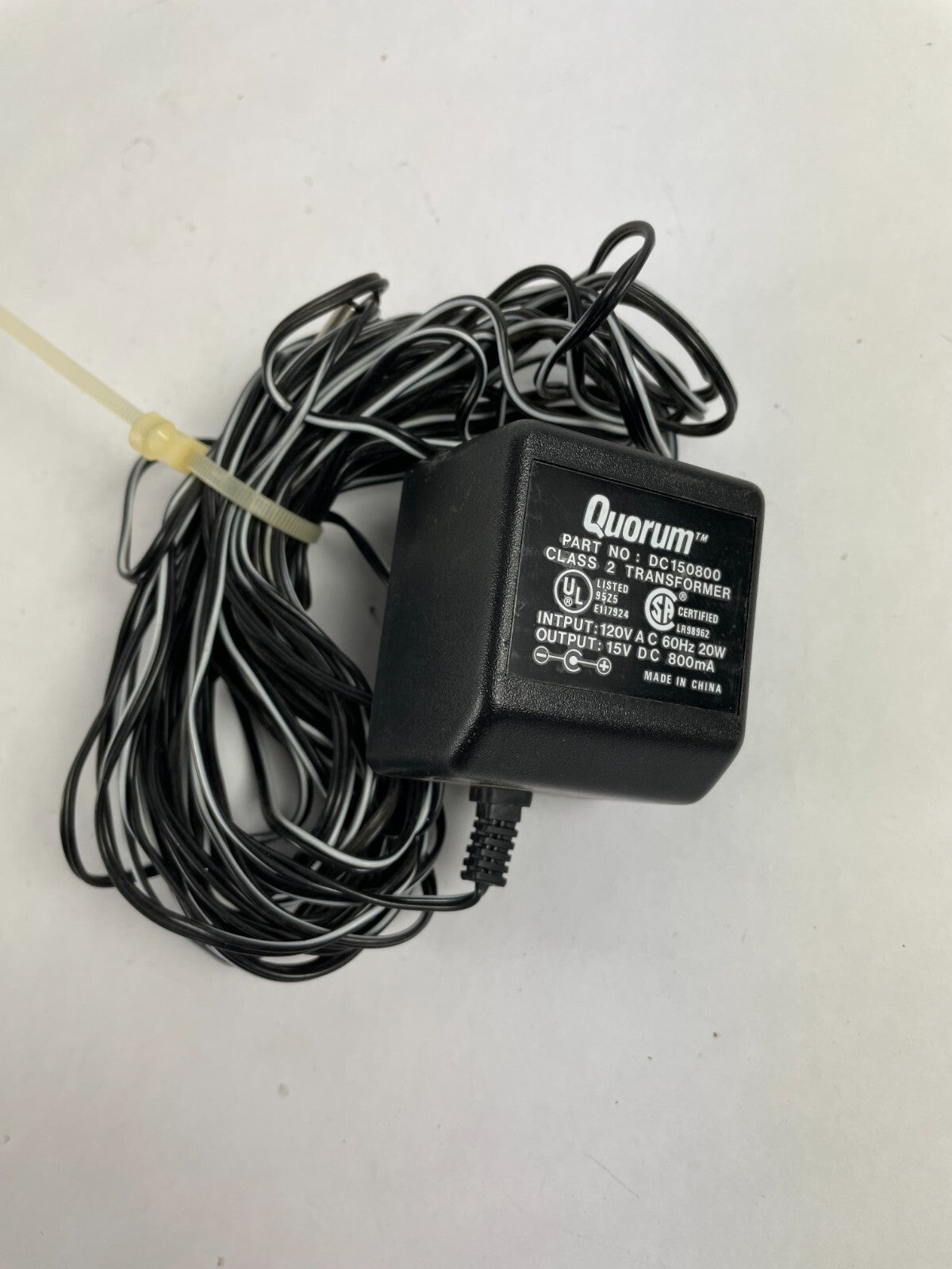 Genuine Quorum DC150800 Ac Adapter Output 15 V 800mA Power Supply Adapter A74